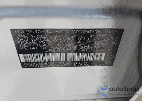 2016 Lexus Is 300 z USA, uszkodzony, nr VIN JTHCM1D20G5009540